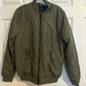COPY - H&M men’s green bomber jacket size medium.